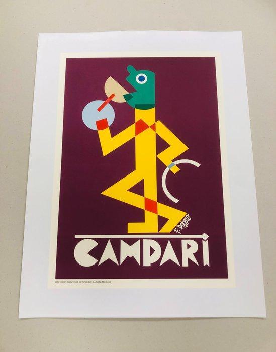 Fortunato Depero - Campari (linen backed on canvas) - Jaren, Antiek en Kunst, Kunst | Tekeningen en Fotografie