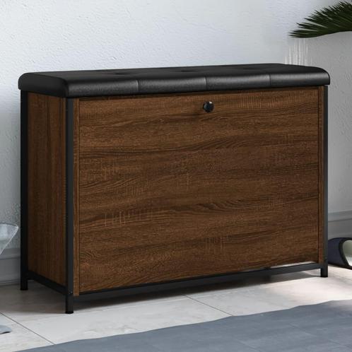 vidaXL Schoenenbankje met klaplade 82x32x56 cm bruin, Huis en Inrichting, Overige Huis en Inrichting, Nieuw, Verzenden