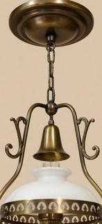 Plafondlamp - Glas, Metaal - Franse plafondlamp