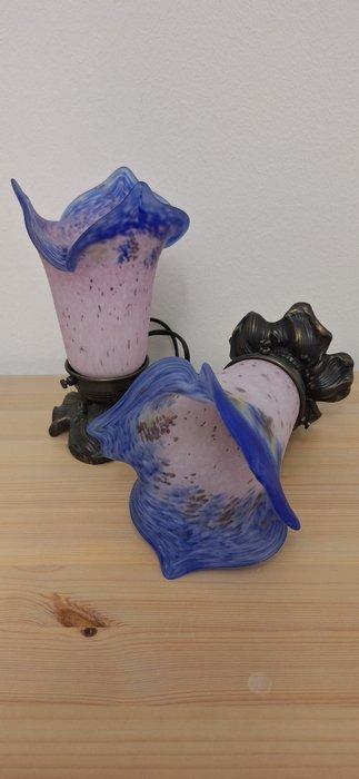 Lamp (2) - Glas, Messing, Antiek en Kunst, Curiosa en Brocante