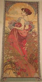 (After) Alphonse Mucha - Wandtapijt - 155 cm - 70 cm, Antiek en Kunst
