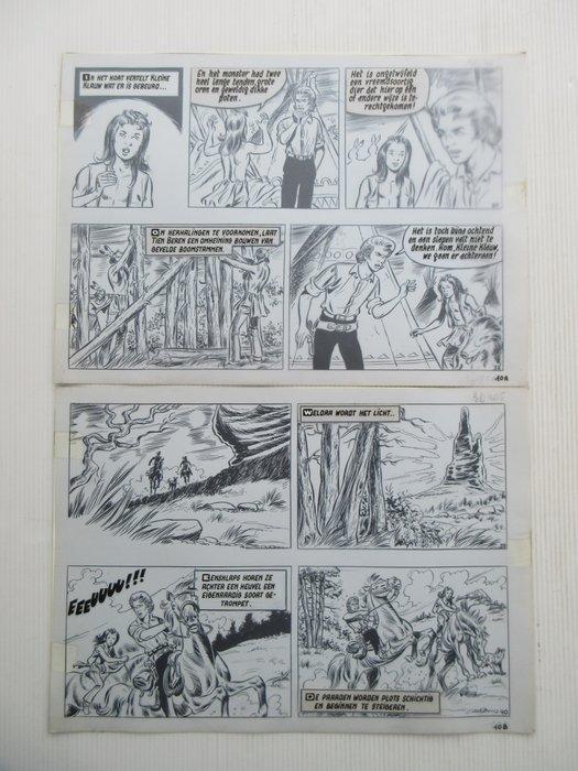 Bessy 14 - Het grijze monster + originele pagina (p.10) - 1, Livres, BD