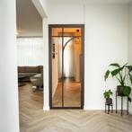 Stalen Binnendeur - Brons - 5 Vlaks rond - Helder glas, Doe-het-zelf en Bouw, Deuren en Vliegenramen, Minder dan 80 cm, Binnendeur