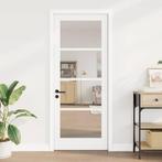 vidaXL Binnendeur met Glas Wit 83 x 211 cm Massief, Doe-het-zelf en Bouw, Deuren en Vliegenramen, Verzenden, Nieuw