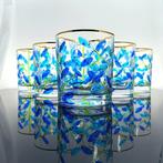 Secoloventesimo - Drinkservies (6) - Bladeren blauw vaag -, Antiek en Kunst