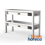 RVS etagère | Keramisch verwarmd | 2 niveaus | 1200x300x650, Verzenden, Nieuw