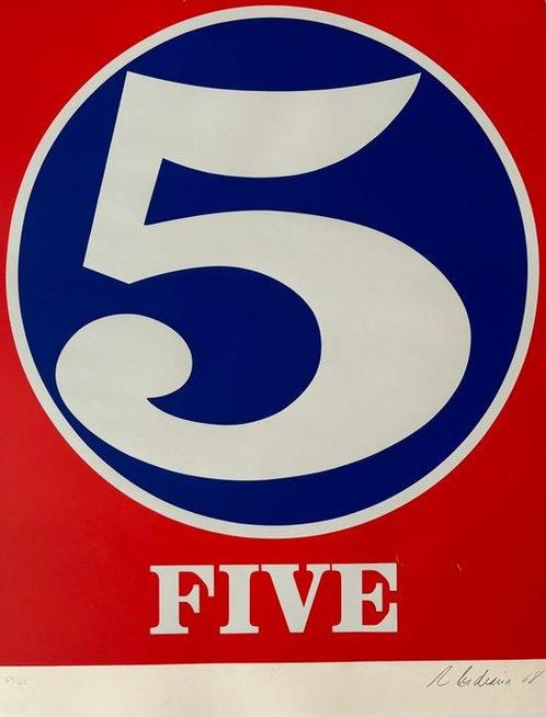 Robert Indiana (1928-2018) - Numbers (No.5), Antiquités & Art, Art | Peinture | Moderne