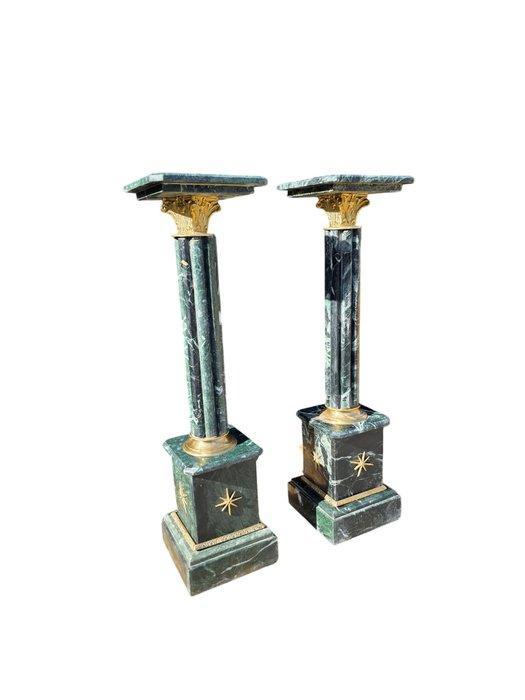 Kolom (2) - 20e eeuw - Klassieke marmeren zuilen, Antiquités & Art, Art | Objets design