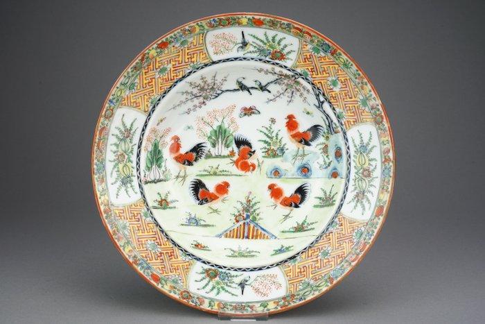 bord - Porselein - Five Cantonese Roosters - China - jaren, Antiek en Kunst, Antiek | Overige Antiek