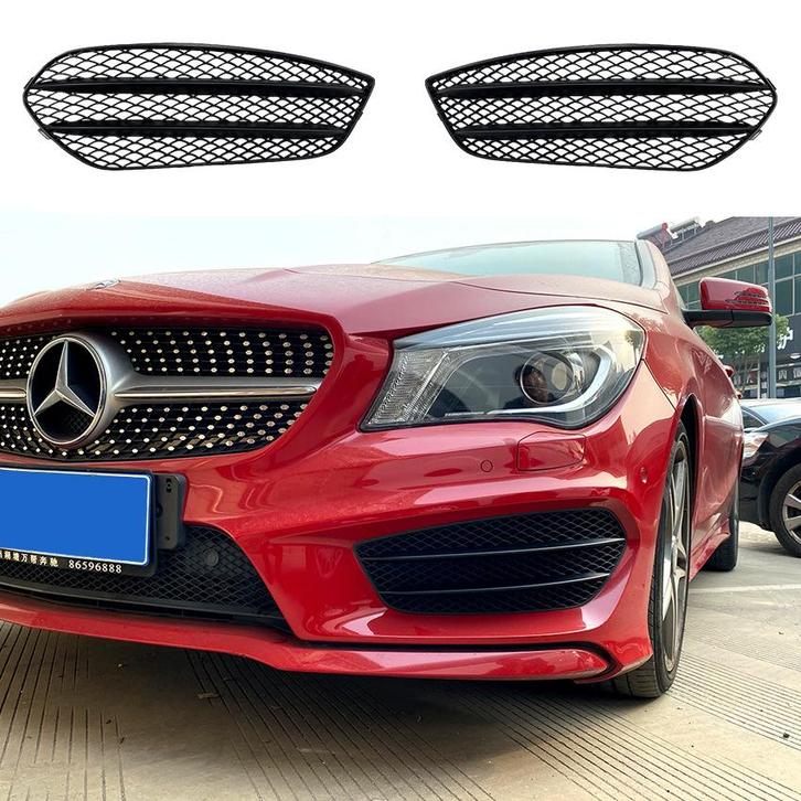 Bumper Grille + vinnen geschikt voor Mercedes C117 X117 CLA, Auto diversen, Auto-accessoires, Verzenden