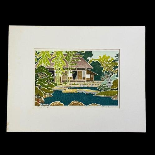 Steenbrug - houtsnede - Toshi Yoshida  (1911–1995) -, Antiek en Kunst, Antiek | Overige Antiek