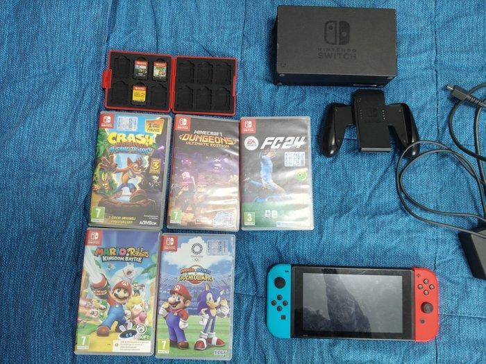 Nintendo - Switch - Videogameconsole + games, Games en Spelcomputers, Spelcomputers | Overige Accessoires
