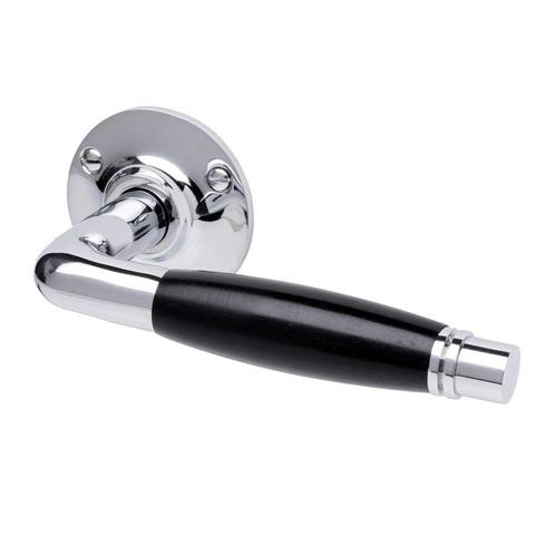 Deurklink - Deco nikkel, rond rozet, Doe-het-zelf en Bouw, Hang- en Sluitwerk, Klink of Kruk, Nieuw, Koper of Messing, Ophalen of Verzenden