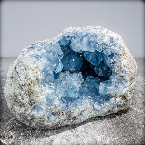 Natuurlijke Celestiet Drusen uit Madagaskar - van de hoogste, Verzamelen, Mineralen en Fossielen