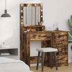 vidaXL Kaptafel met lade Gerookt eiken 50 x 41 x 135 cm, Huis en Inrichting, Verzenden, Nieuw