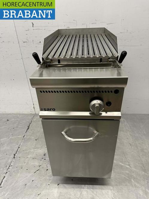Gril en pierre Saro Lava en acier inoxydable 40 cm Gaz, Zakelijke goederen, Horeca | Overige, Verzenden