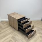 Tweedehands ladeblok vv 4 lades (hxbxd) 60x43x77 cm, havanna, Huis en Inrichting, Kasten | Ladekasten, Gebruikt