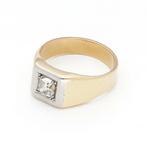 Ring - 18 karaat Geel goud, Witgoud - Diamant, Handtassen en Accessoires, Nieuw