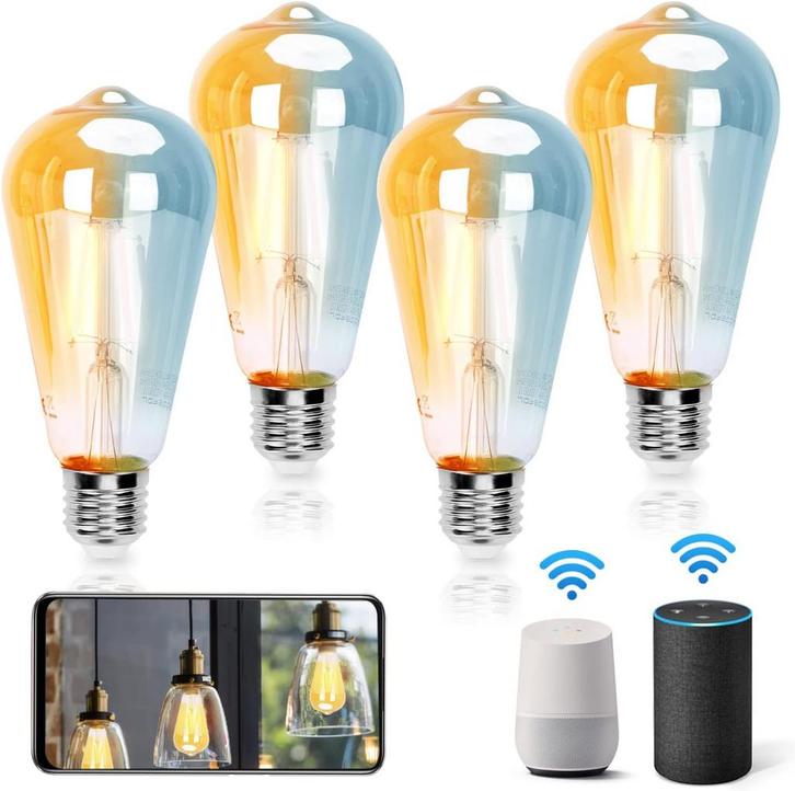 Aigostar LED Gloeilamp - Dimbaar - 6W - E27 - 4 Stuks, Huis en Inrichting, Lampen | Overige, Verzenden