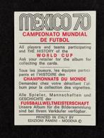 1970 Panini World Cup Mexico 70 - Belgium: Paul Vam Himst -