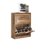 2dekans | SoBuy Schoenenkast - Hout - 2 kleppen - 60x79x23cm, Ophalen of Verzenden, Nieuw
