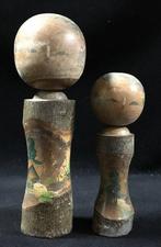 Set van 5 / Landschap / Houten Kokeshi-popjes (Hoogte: 13-25