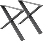 2x tafellopers X-Design 60x72 cm antraciet gepoedercoat stal, Huis en Inrichting, Verzenden, Nieuw