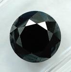 Diamant - 3.42 ct - Briljant - Kleurbehandeld, Black - NO, Nieuw