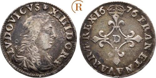 4 Sols Lyon 1676 D Frankreich: Ludwig Xiv, 1643-1715:, Postzegels en Munten, Munten | Europa | Niet-Euromunten, België, Verzenden