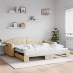 vidaXL Slaapbank met onderschuifbed 100x200 cm stof, Verzenden, Nieuw