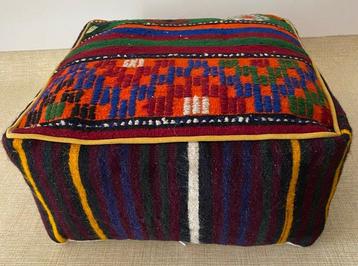 Kelim Poef - Kelim - 48 cm - 48 cm