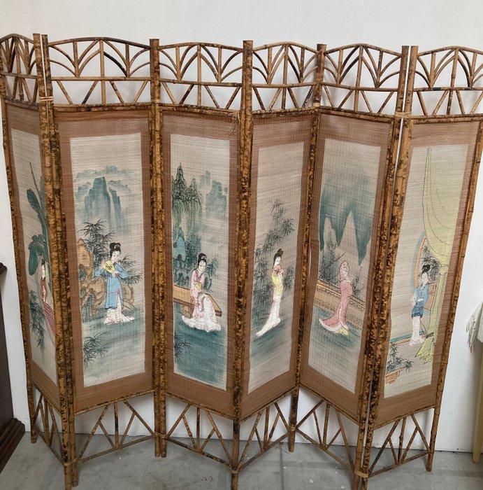 Scherm / kamerverdeler - Bamboe, Antiek en Kunst, Curiosa en Brocante