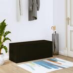 vidaXL Wandschoenenkast 100x35x38 cm bewerkt hout zwart, Verzenden, Nieuw