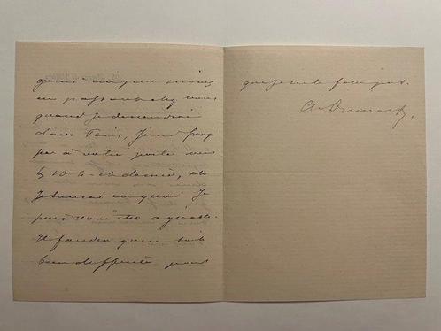 Alexandre Dumas, fils - Lettre autographe signée - 1890, Verzamelen, Film en Tv