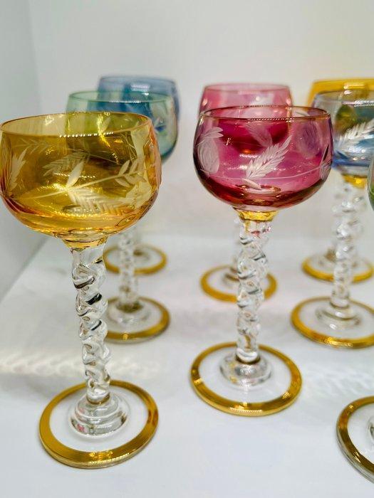 La Cristallerie - La Cristallerie Bordeaux coloured cordial, Antiek en Kunst, Antiek | Meubels | Tafels