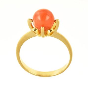 Bague - 18 carats Or jaune Corail, Bijoux, Sacs & Beauté