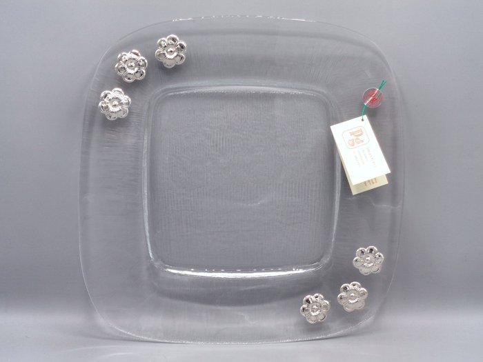 PG-MIANI Argenteria - Dienblad - .925 zilver, mat glas -, Antiek en Kunst, Antiek | Zilver en Goud