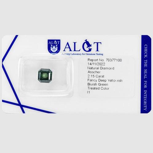 1 pcs Diamant  (Kleurbehandeld)  - 2.15 ct - Fancy deep, Handtassen en Accessoires, Edelstenen