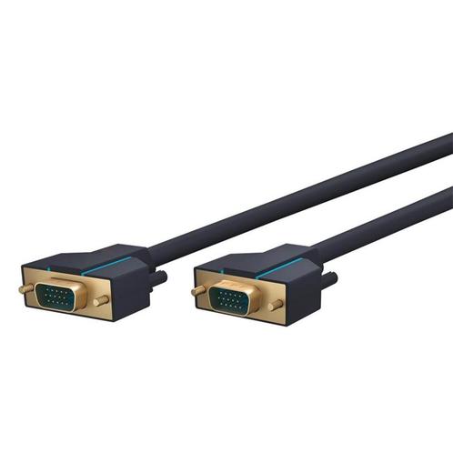 VGA Video kabel - VGA 15-pins naar VGA 15-pins - 5m - Blauw, Informatique & Logiciels, Pc & Câble réseau