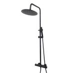 Regendouche Opbouwset Thermostatisch 25cm Zwart, Doe-het-zelf en Bouw, Ophalen of Verzenden, Nieuw, Kraan