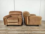 Fauteuil - Bois, Textile - Deux fauteuils vintage en tissu