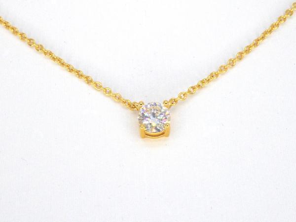 Veiling - Halsketting geel solitair briljant 1.00 carat, Bijoux, Sacs & Beauté, Pendentifs