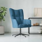 vidaXL Relaxstoel fluweel blauw, Huis en Inrichting, Fauteuils, Verzenden, Nieuw