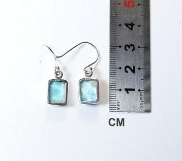 Larimar 2 x Boucles doreilles- 4.06 g - (2)