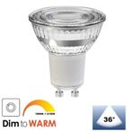 GU10 LED Spot Dim To Warm | 3,6 Watt | Direct leverbaar, Plafondspot of Wandspot, Verzenden