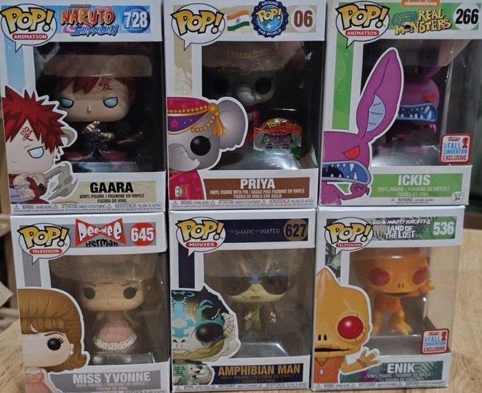 Funko - Funko Pop Gaara, Priya, Ickis, Miss Yvonne,, Antiek en Kunst, Antiek | Speelgoed