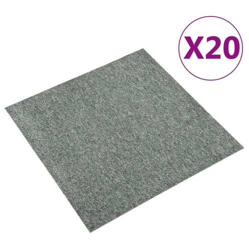 vidaXL Tapijttegels 20 st 5 m² 50x50 cm groen, Doe-het-zelf en Bouw, Vloerdelen en Plavuizen, Nieuw, Verzenden