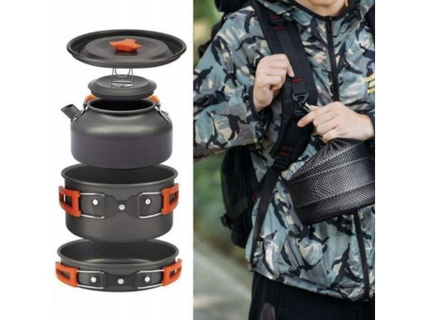 Veiling - Camping pannenset outdoor kookset, Caravanes & Camping, Accessoires de camping