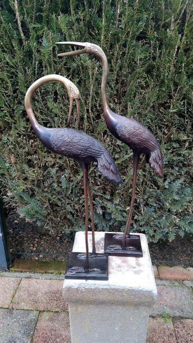 sculptuur, Vogels - 52 cm - Gepatineerd brons, Antiek en Kunst, Curiosa en Brocante