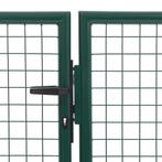 Poort 350x75 cm staal groen, Jardin & Terrasse, Portes de jardin, Verzenden